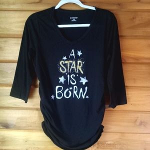 Motherhood Size Medium Maternity Top Runched Sides.